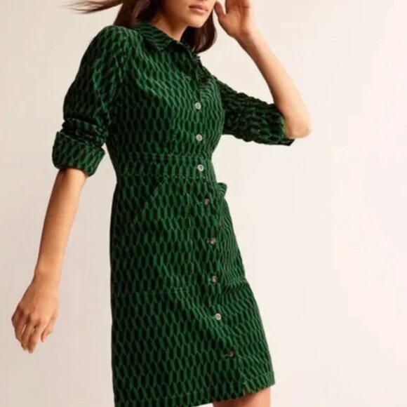 Boden Flora Cord Shirt Dress — 2P - Picture 1 of 8